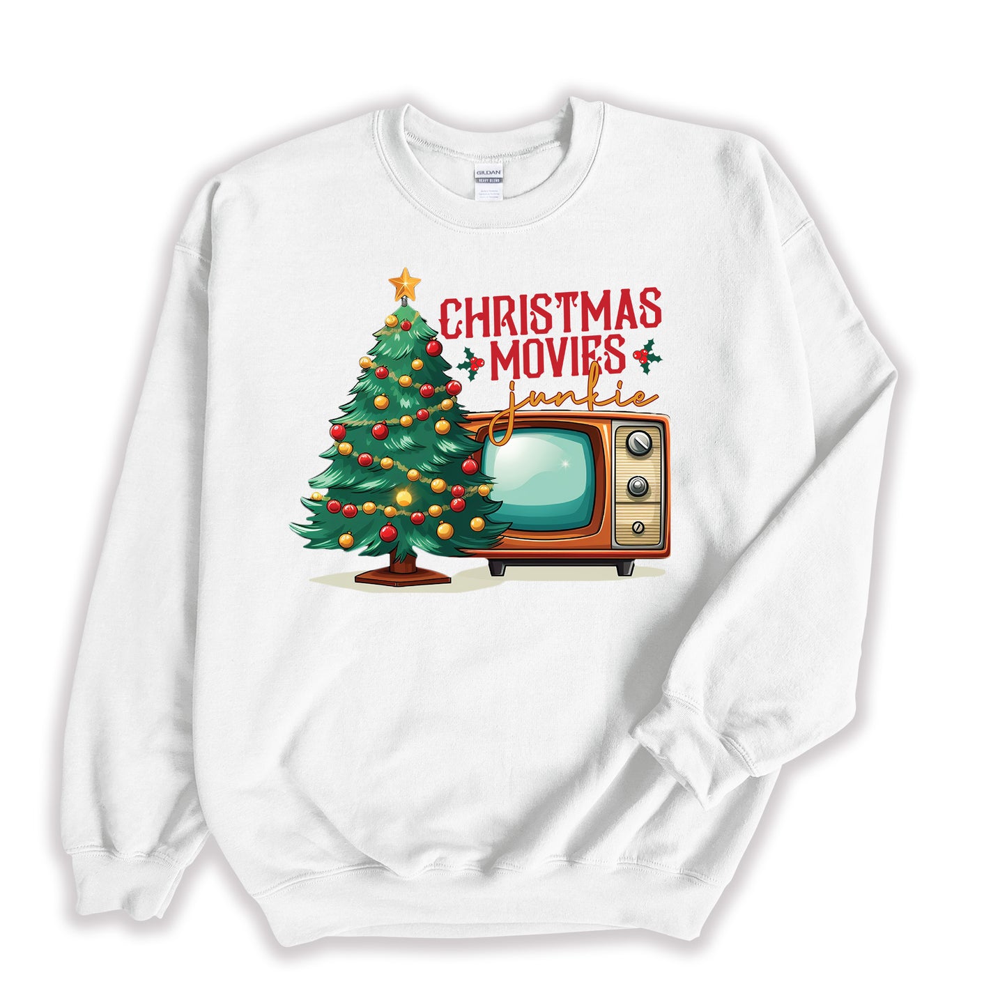 Christmas Design, Christmas Movies Junkie, Unisex Sweatshirt