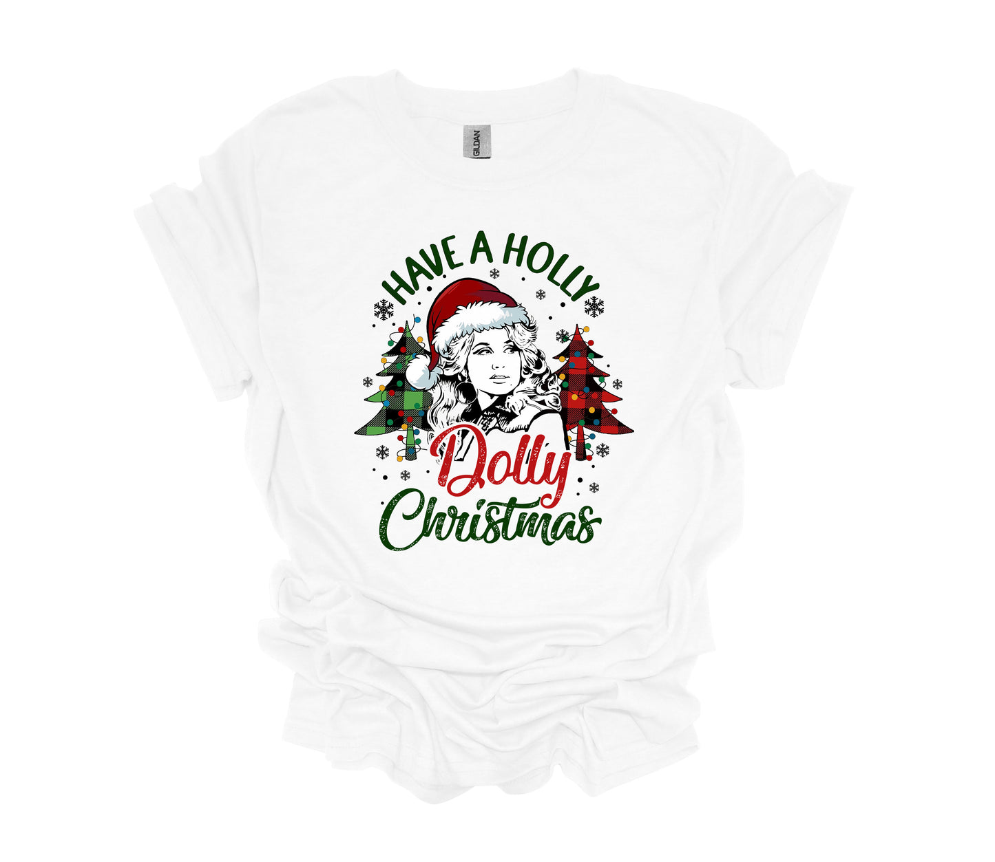 Christmas Design, Dolly Parton, Have A Holly Dolly Christmas, Dolly With Santa Hat, Unisex Shirt