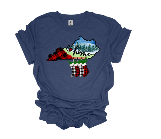 Christmas Design, Kentucky Home, Plaid State, Kentucky Christmas, Unisex Shirt