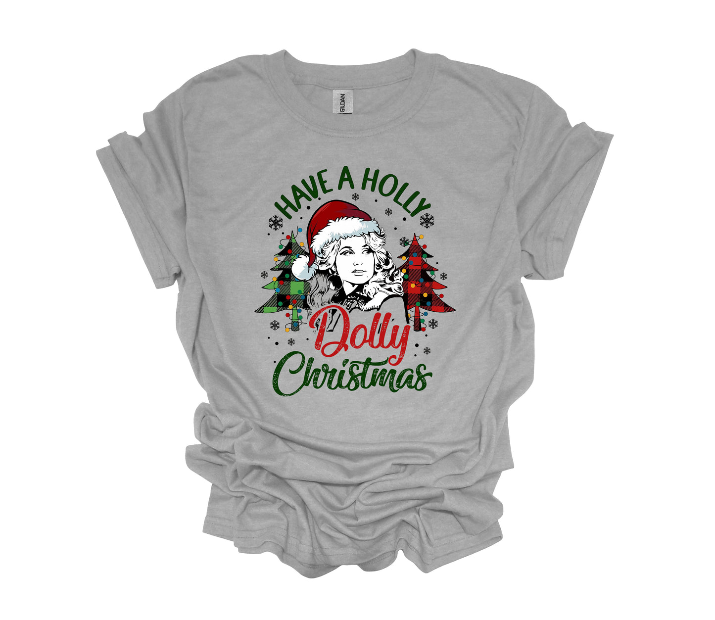 Christmas Design, Dolly Parton, Have A Holly Dolly Christmas, Dolly With Santa Hat, Unisex Shirt