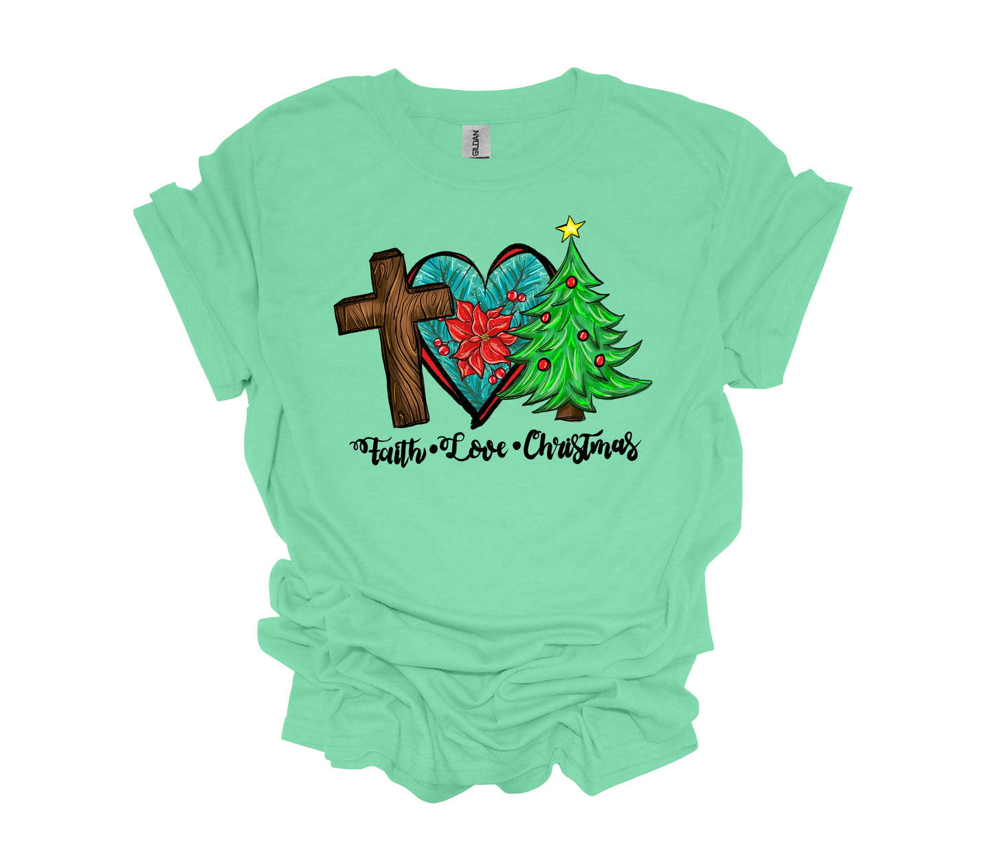 Christmas Design, Faith Love Christmas, Religious Shirt, Christian Christmas, Unisex Shirt