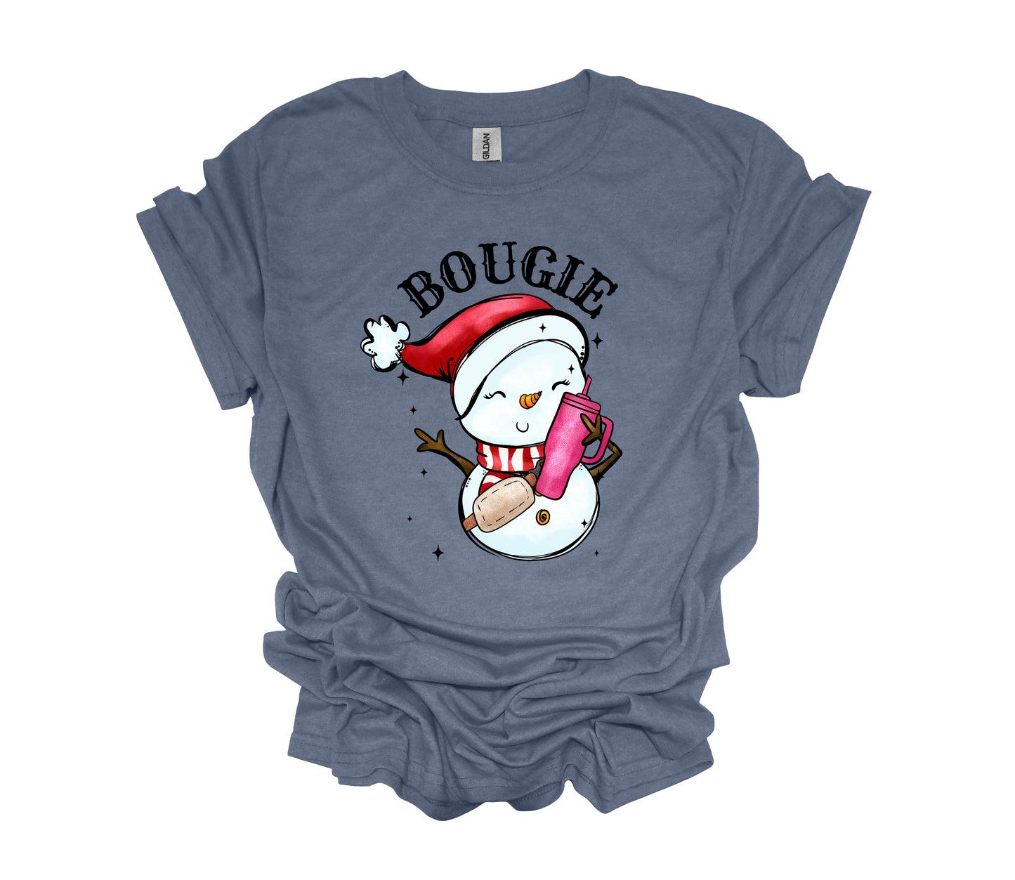 Christmas Design, Bougie, Snowman Shirt, Stanley Cup, Unisex Shirt