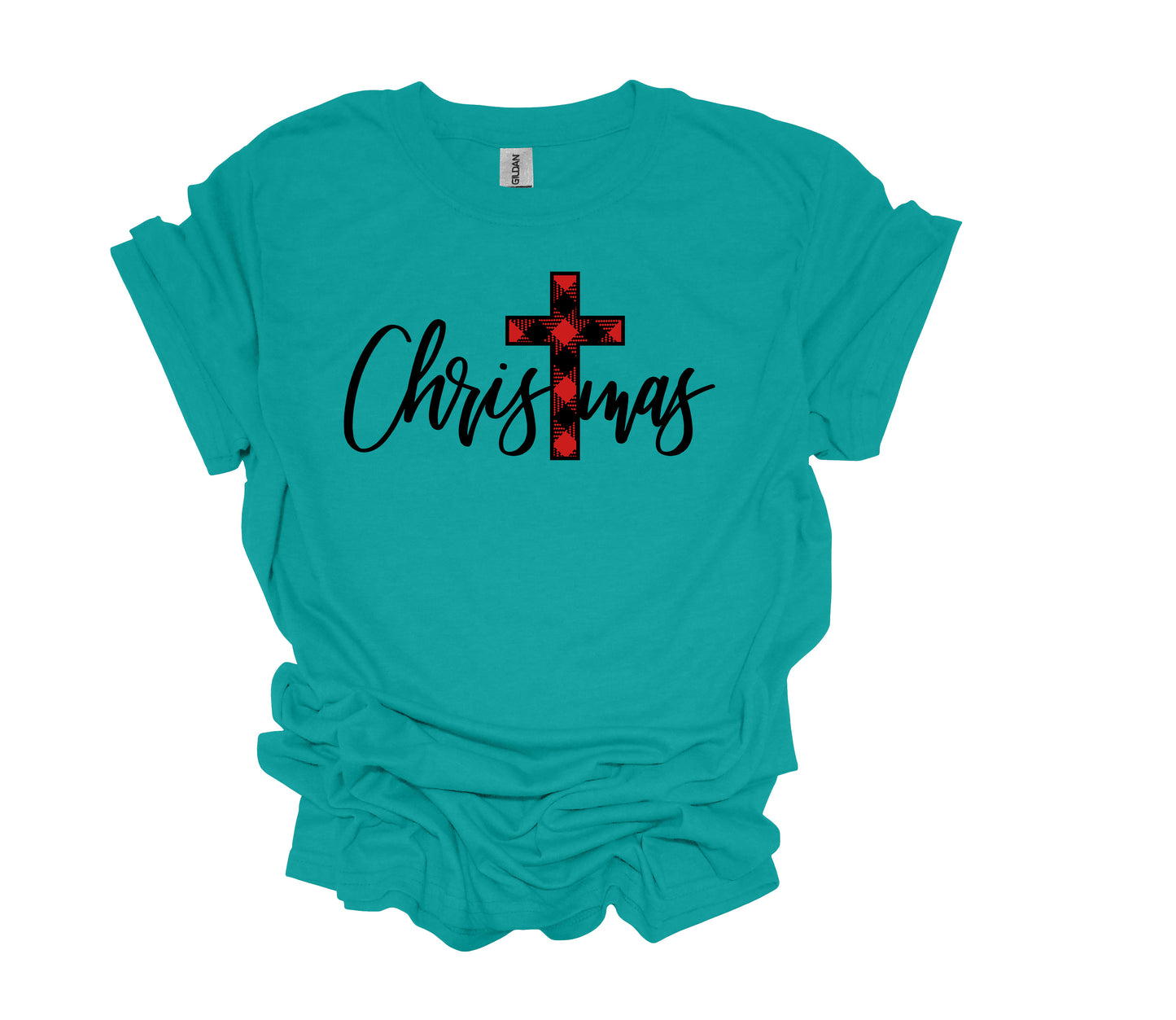 Christmas Design, Christmas, Plaid Cross, Religious Christmas Shirt, Unisex Shirt