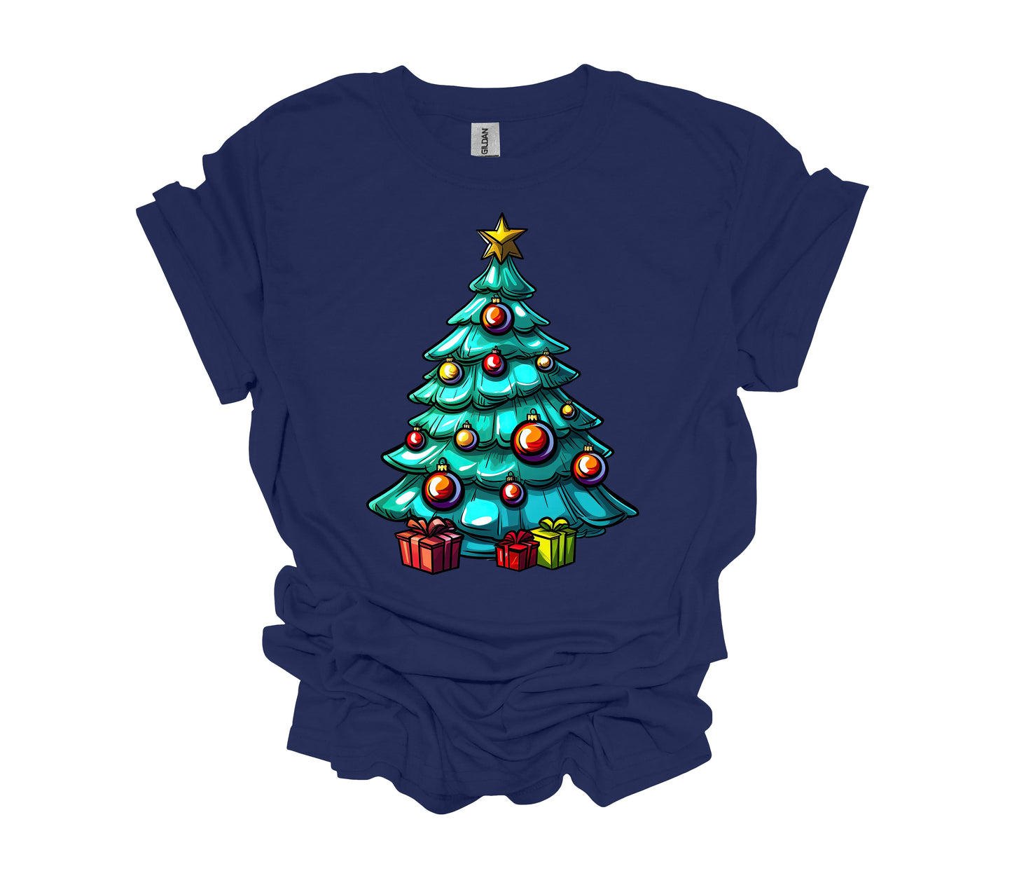 Christmas Design, Cute Christmas Tree With Ornaments, Holiday Shirt, Unisex Shirt