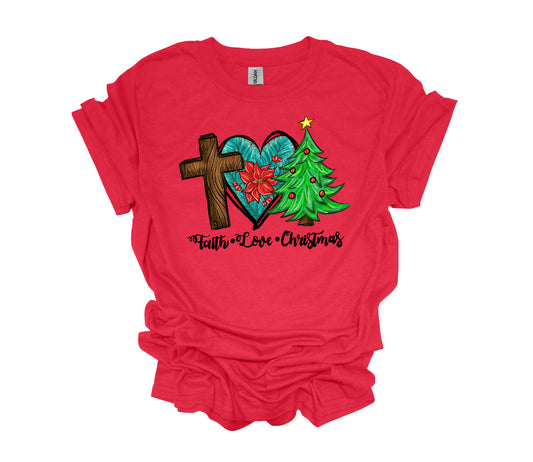 Christmas Design, Faith Love Christmas, Religious Shirt, Christian Christmas, Unisex Shirt