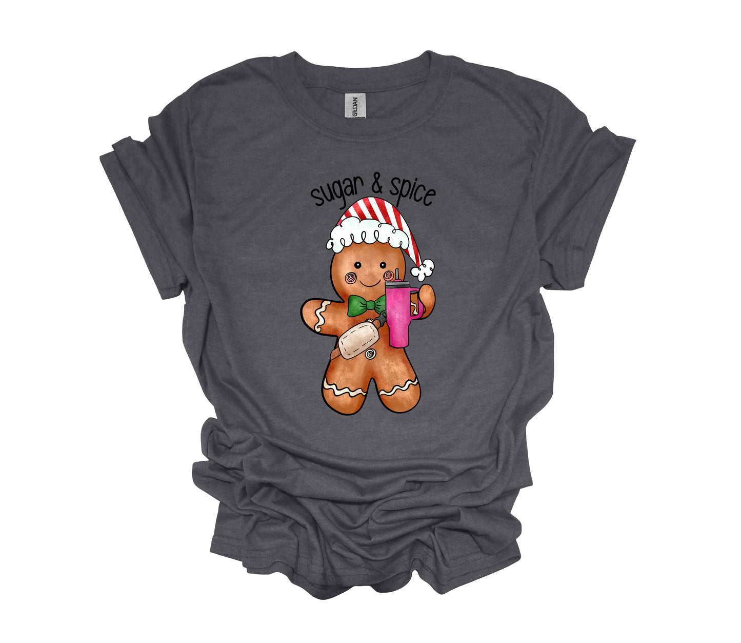 Christmas Design, Sugar And Spice, Gingerbread Man, Stanley Cup, Unisex Shirt