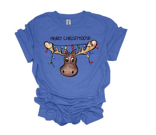 Christmas Design, Merry Christmoose, Christmas Moose Tangled In Lights, Unisex Shirt