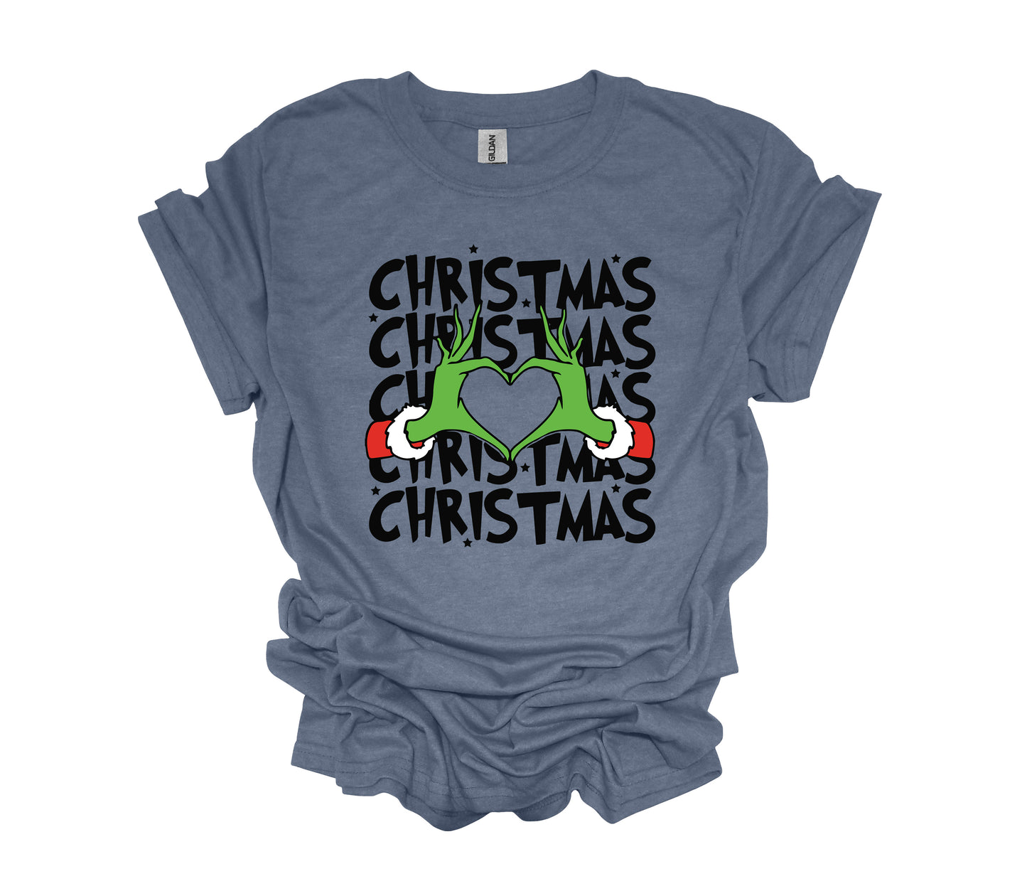 Christmas Design, Grinch Heart, Christmas Repeating, Holiday Shirt, Unisex Shirt