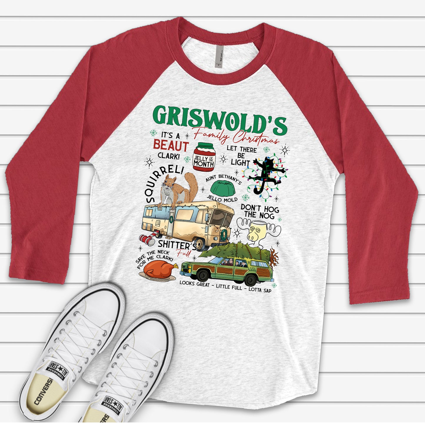 Christmas Raglan, Griswold's Family Christmas, Christmas Movie Favorites, Unisex Raglan