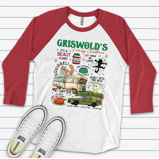 Christmas Raglan, Griswold's Family Christmas, Christmas Movie Favorites, Unisex Raglan