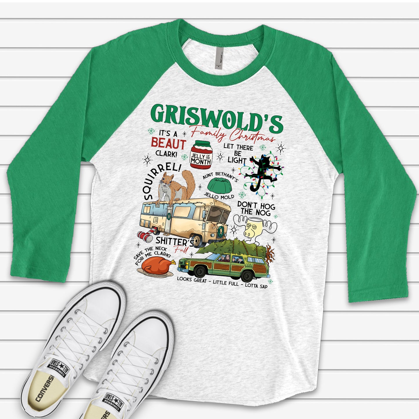 Christmas Raglan, Griswold's Family Christmas, Christmas Movie Favorites, Unisex Raglan