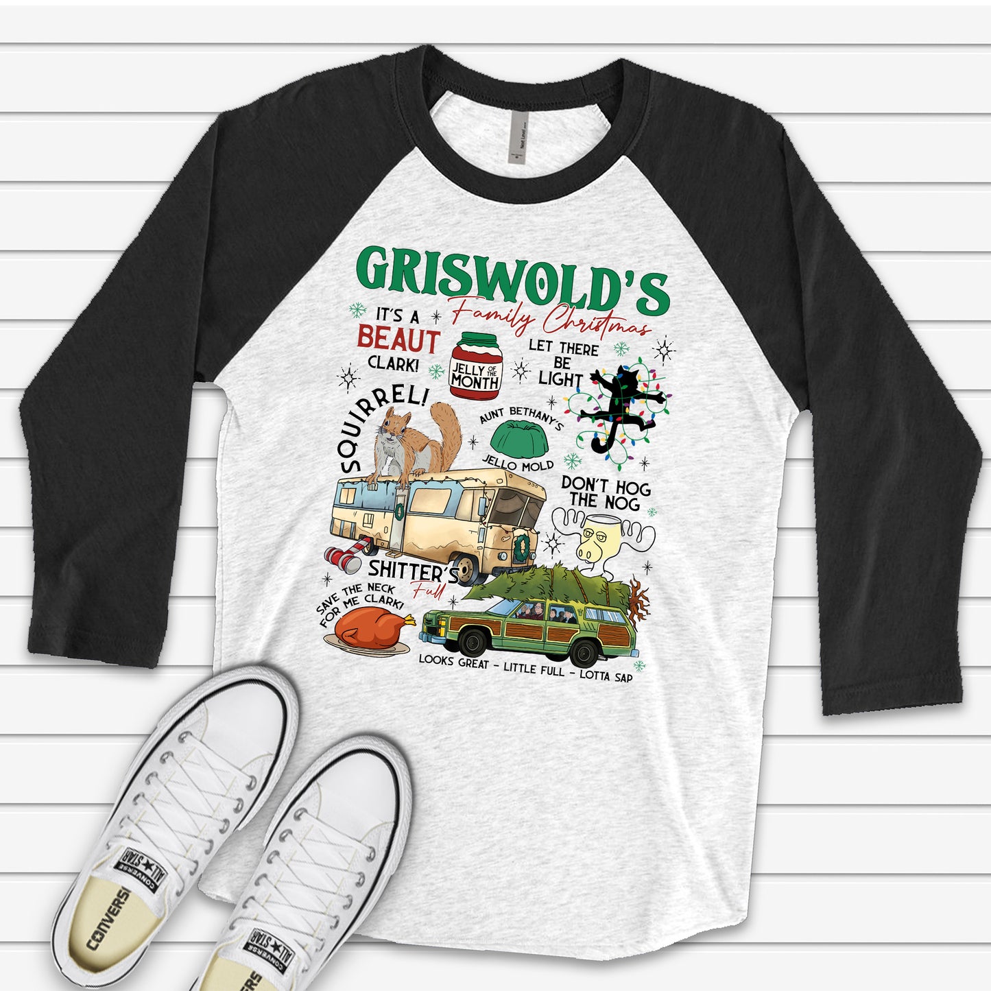 Christmas Raglan, Griswold's Family Christmas, Christmas Movie Favorites, Unisex Raglan