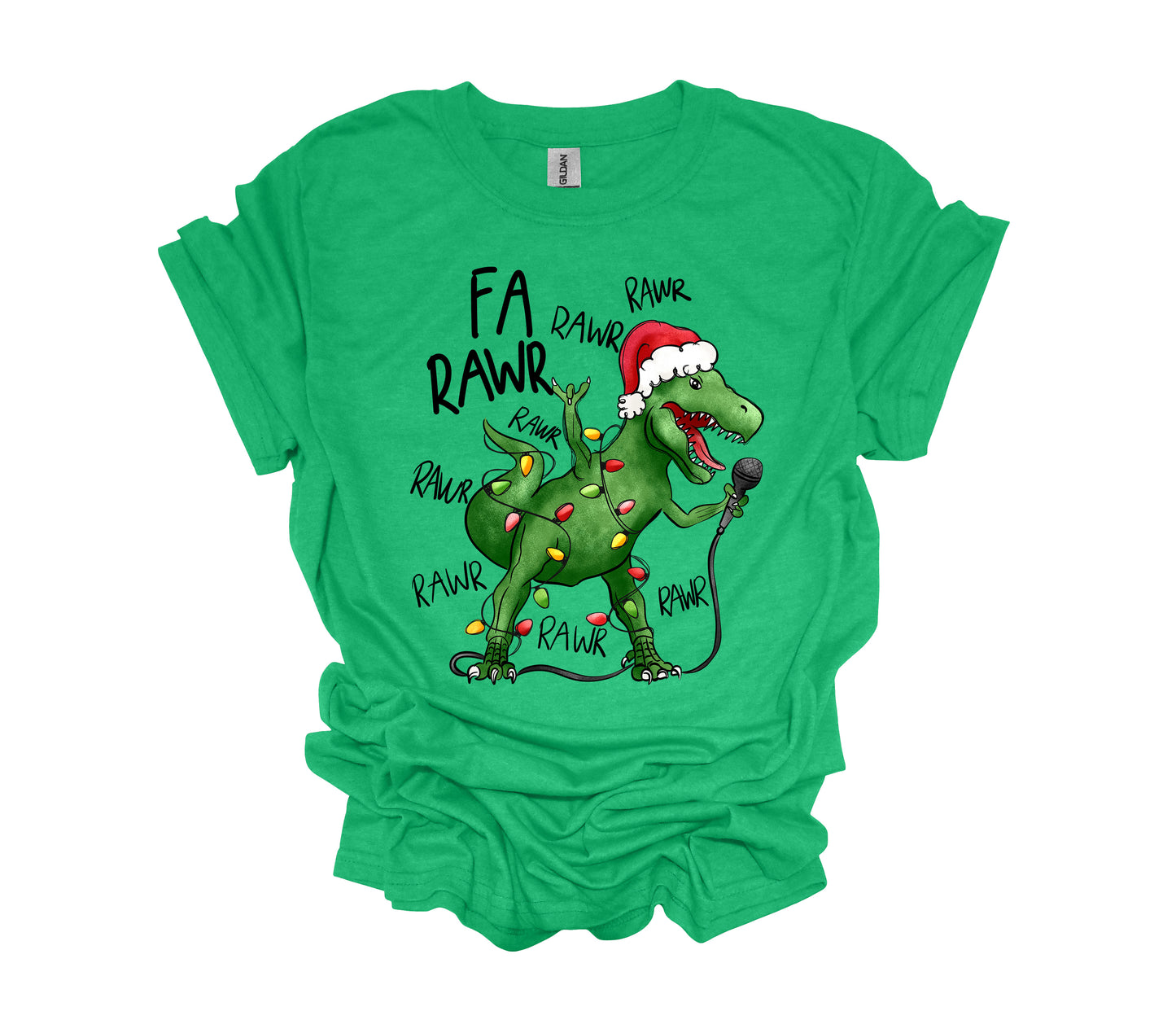 Christmas Design, Fa Rawr, T-Rex Christmas, Dinosaur Shirt, Unisex Shirt