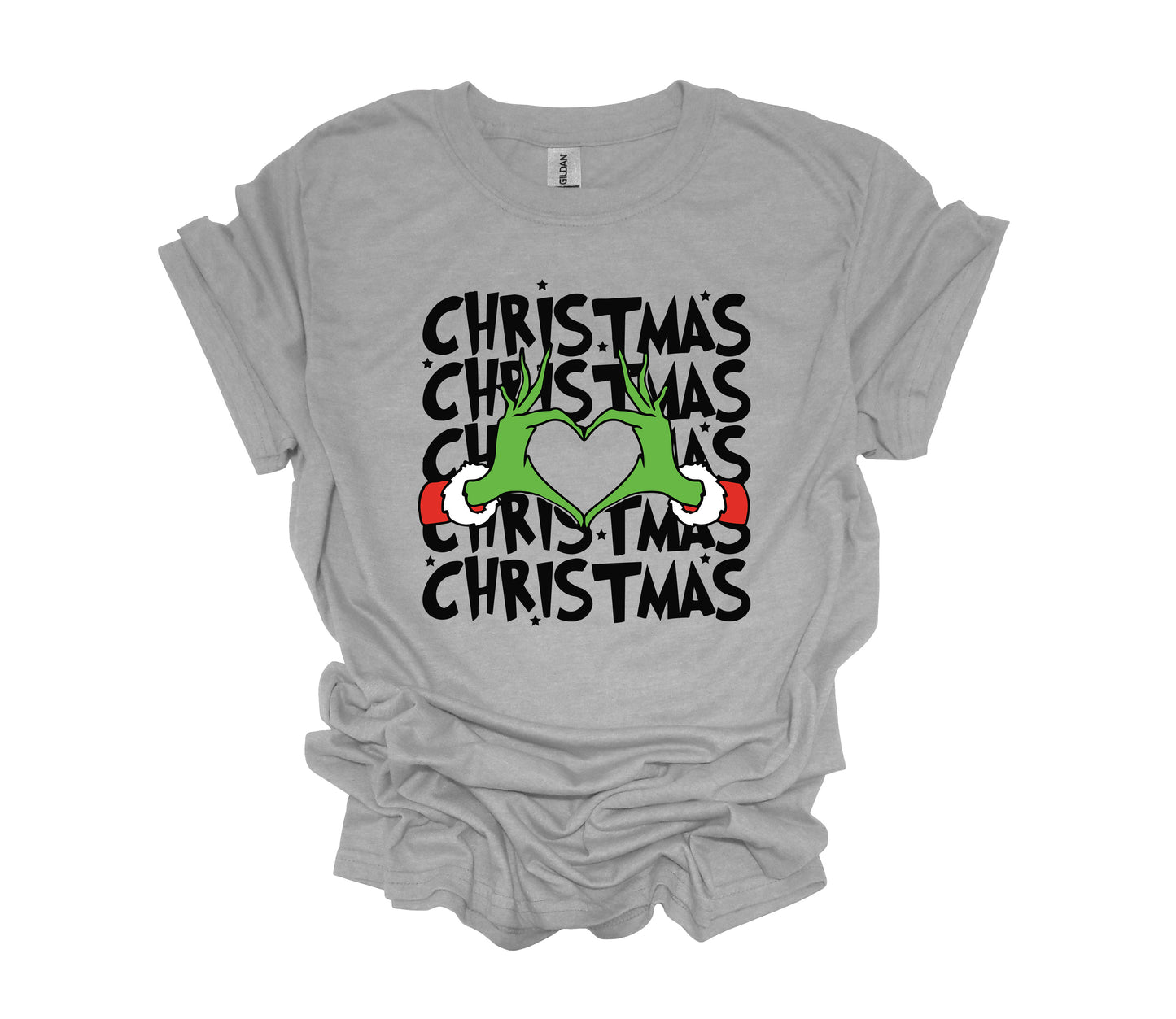 Christmas Design, Grinch Heart, Christmas Repeating, Holiday Shirt, Unisex Shirt