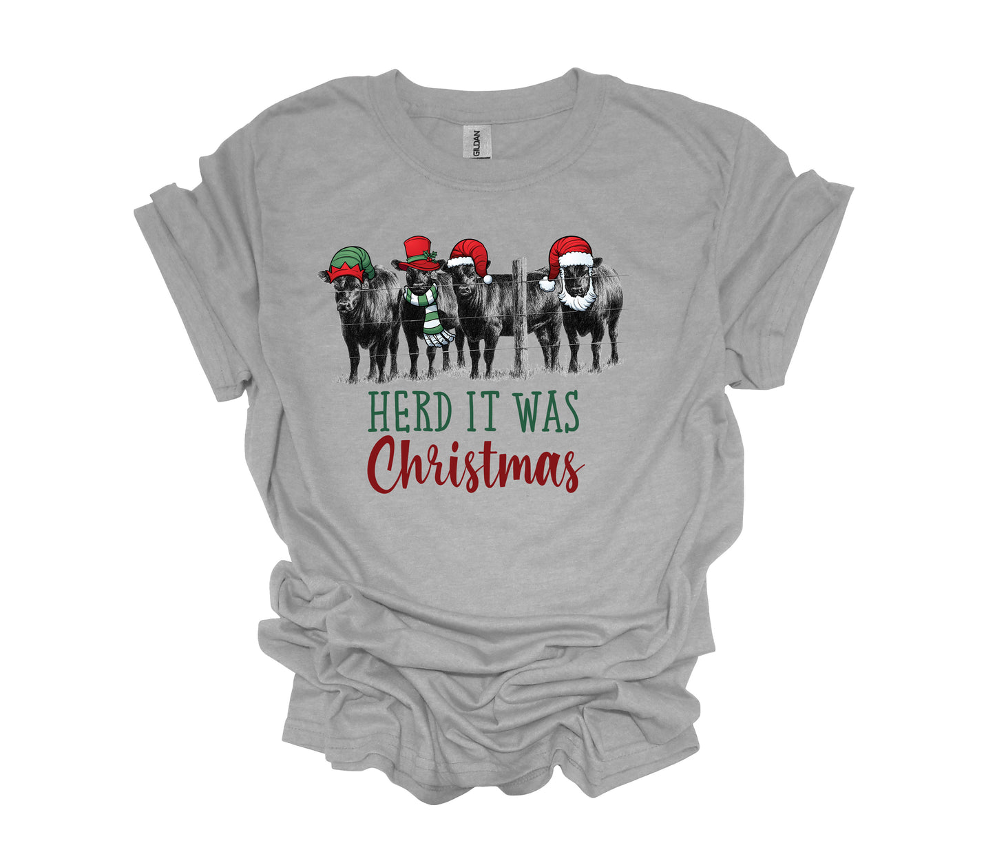 Christmas Design, Heard It Was Christmas, Christmas Cows, Unisex Shirt