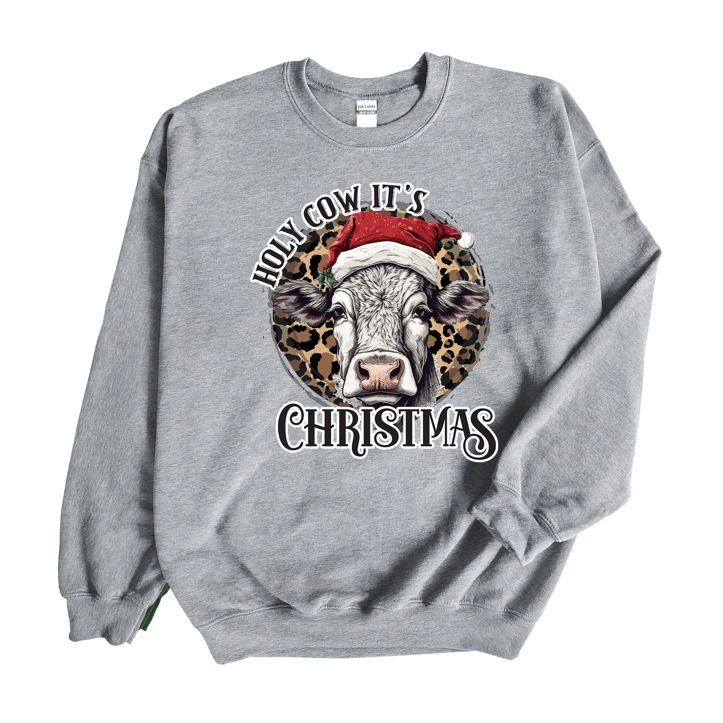 Christmas Design, Holy Cow It's Christmas, Cow Sweatshirt, Unisex Sweatshirt