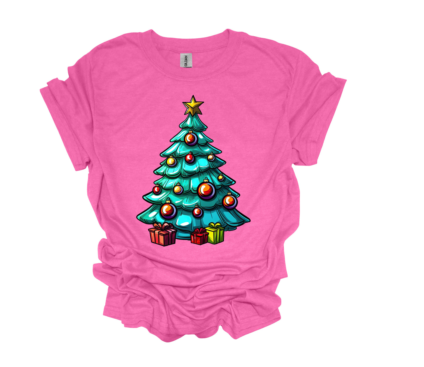 Christmas Design, Cute Christmas Tree With Ornaments, Holiday Shirt, Unisex Shirt