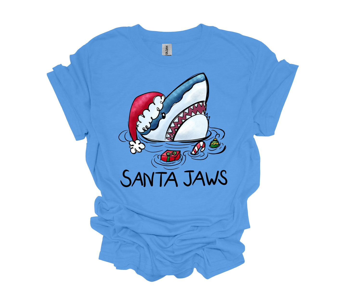 Christmas Design, Santa Jaws, Shark Christmas Shirt, Shark Lover, Unisex Shirt