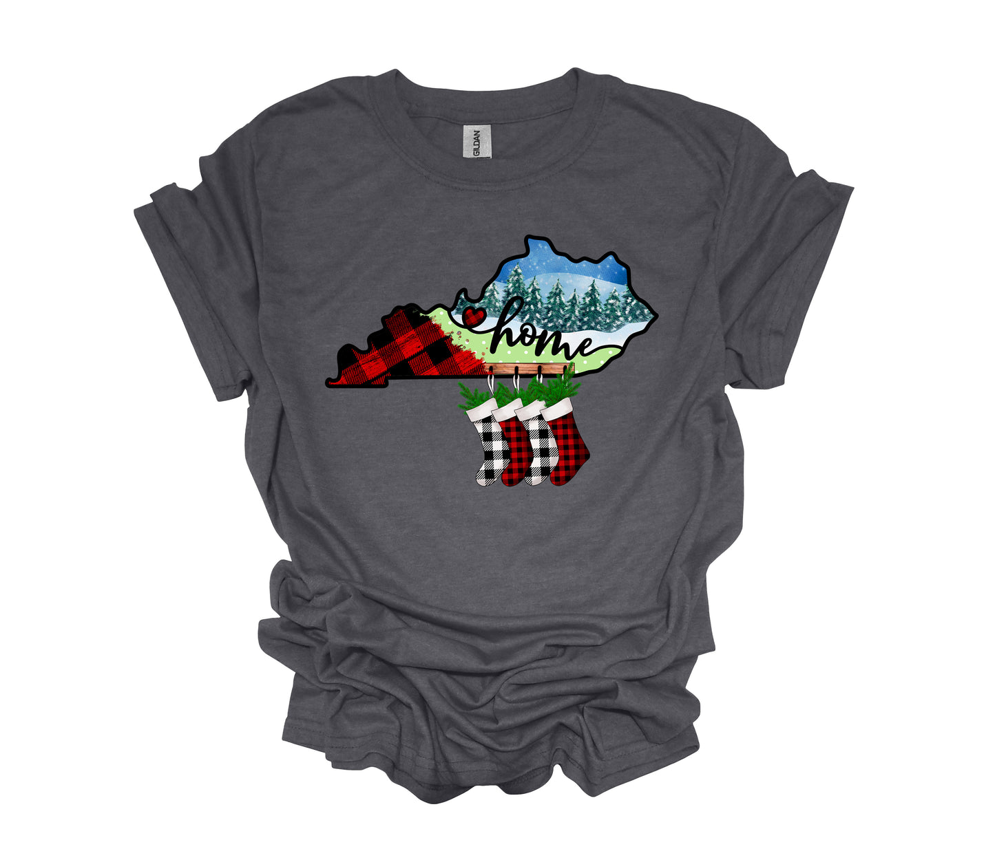 Christmas Design, Kentucky Home, Plaid State, Kentucky Christmas, Unisex Shirt