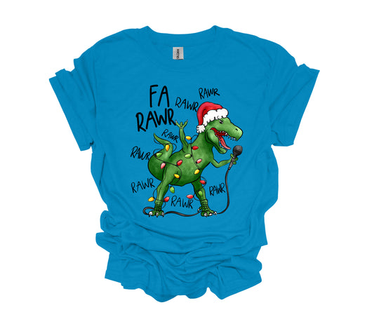 Christmas Design, Fa Rawr, T-Rex Christmas, Dinosaur Shirt, Unisex Shirt